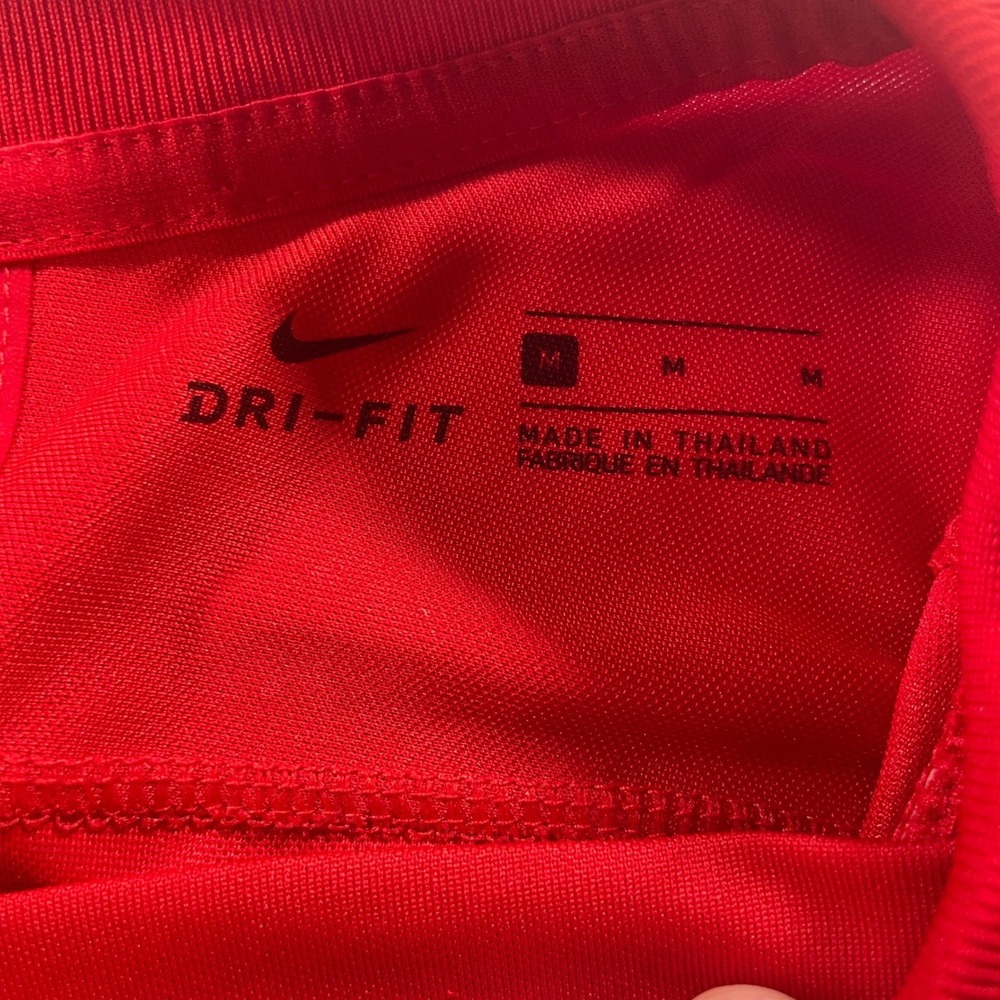 Nike Soccer Jersey Women Medium Red Dri-FIT Short Sleeve Athletic Training Shirt - Picture 3 of 8